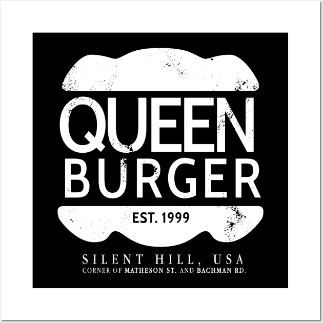 Queen Burger - white Wall Art by CCDesign